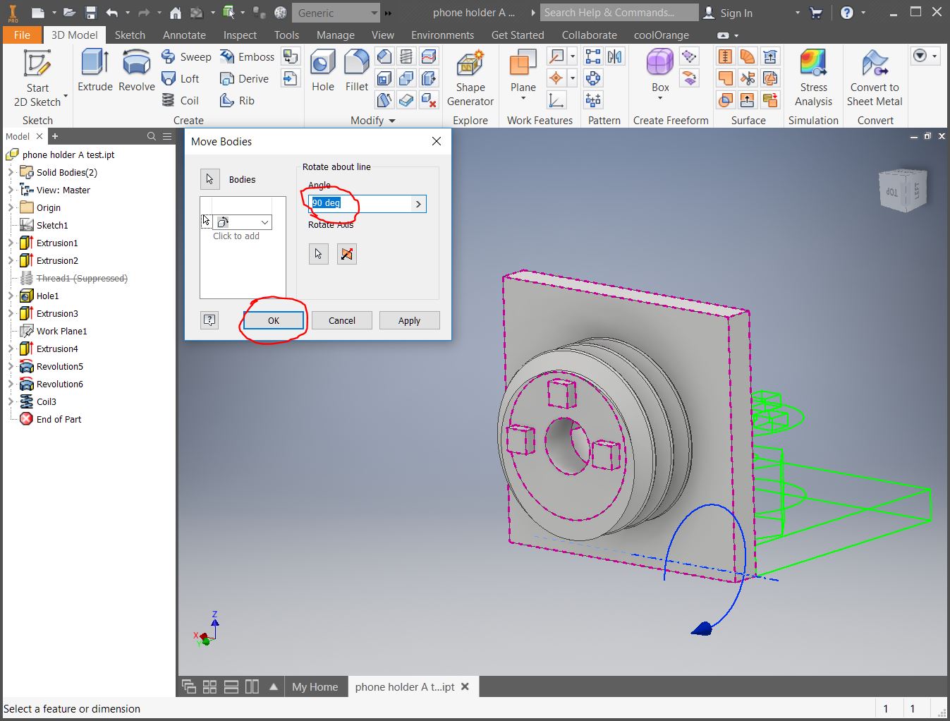 inventor cura rotate axis 09